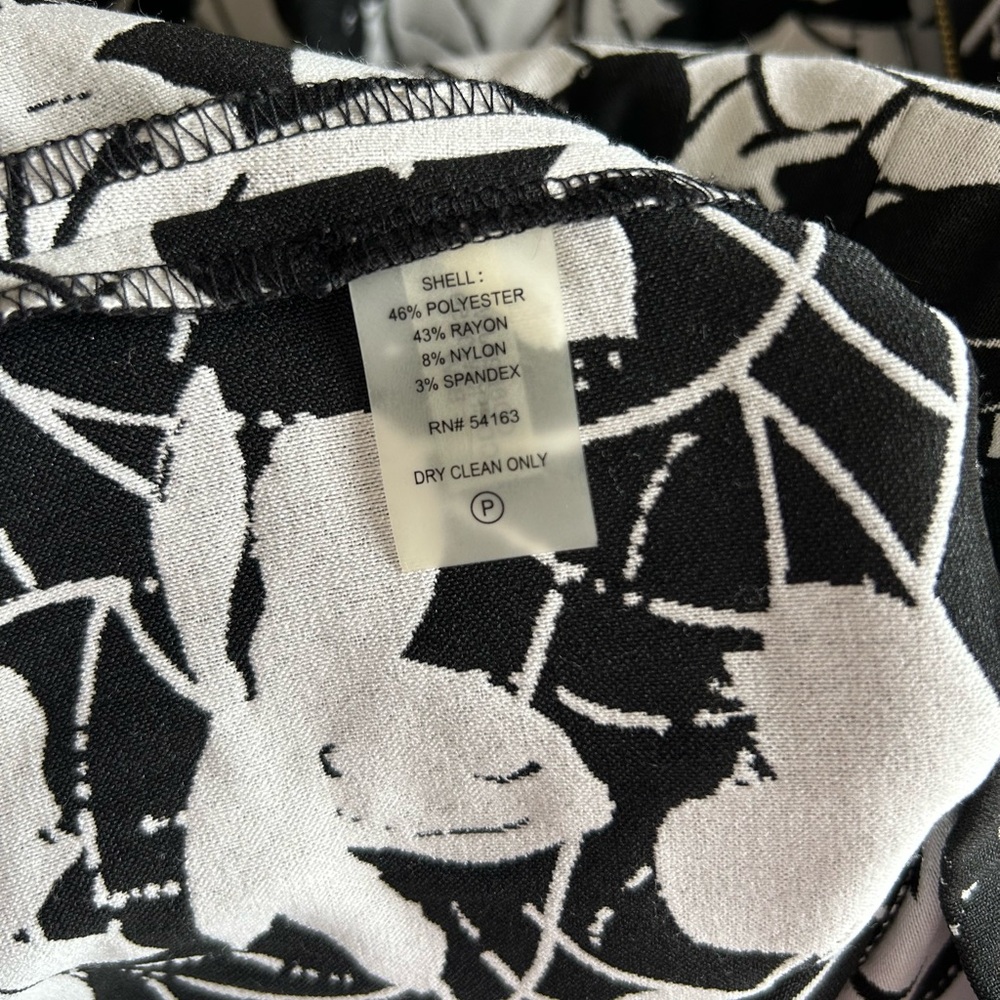 Calvin Klein Black and White Sheath Midi Dress - Picture 6 of 7
